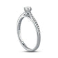 0.33 CT. T.W. Natural Diamond Hidden Halo Cathedral Engagement Ring in Solid 10K White Gold (I/I2)
