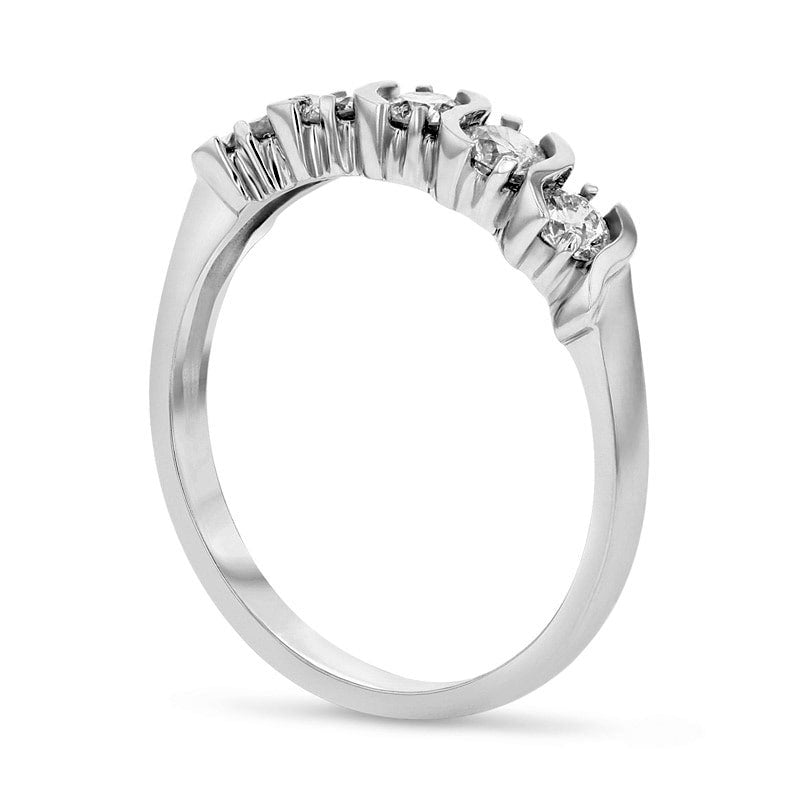 Previously Owned - 0.75 CT. T.W. Natural Diamond Five Stone Anniversary Band in Solid 14K White Gold