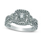 Previously Owned - 0.50 CT. T.W. Natural Diamond Frame Twist Antique Vintage-Style Engagement Ring in Solid 10K White Gold