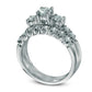 Previously Owned - 1.25 CT. T.W. Natural Diamond Three Stone Bridal Engagement Ring Set in Solid 14K White Gold (I/I1)