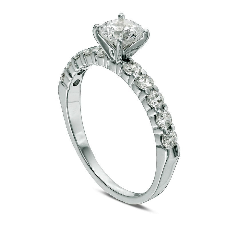 Previously Owned - 1.0 CT. T.W. Natural Diamond Engagement Ring in Solid 14K White Gold