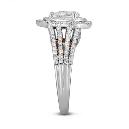 Previously Owned - Adrianna Papell 1.5 CT. T.W. Pear-Shaped Natural Diamond Engagement Ring in Solid 14K Two-Tone Gold