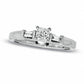 Previously Owned - 0.50 CT. T.W. Princess-Cut Natural Diamond Engagement Ring in Solid 14K White Gold