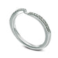 0.13 CT. T.W. Natural Diamond Contour Band in Solid 14K White Gold