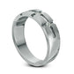 Previously Owned - Men's 0.13 CT. T.W. Natural Diamond Three Stone Band in Solid 10K White Gold