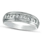 Previously Owned - Men's 0.50 CT. T.W. Natural Diamond Wedding Band in Solid 10K White Gold