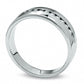 Previously Owned - Men's 0.25 CT. T.W. Channel Set Natural Diamond Wedding Band in Solid 14K White Gold