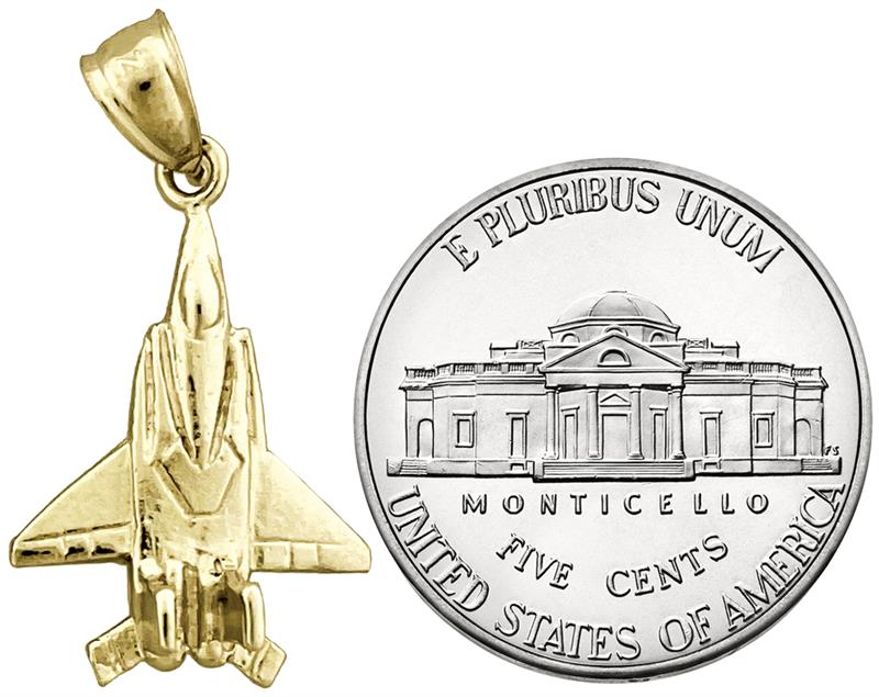 14K Gold F-15 Aircraft Charm