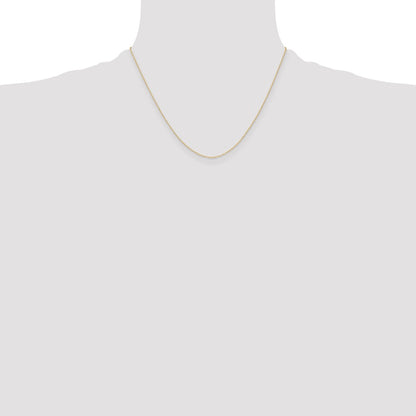 14K Yellow Gold .4 mm Carded Cable Rope Chain Necklace