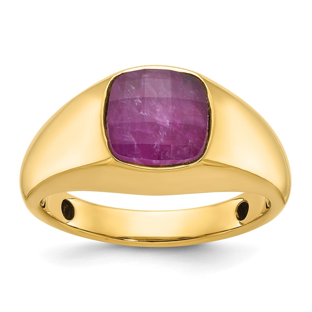 14k Yellow Gold Men's Gemstone Ring Mounting