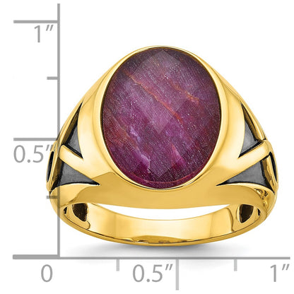 14k Yellow Gold Men's Gemstone Ring Mounting