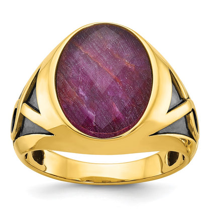 14k Yellow Gold Men's Gemstone Ring Mounting