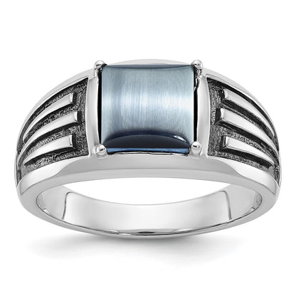 14k White Gold Men's Gemstone Ring Mounting