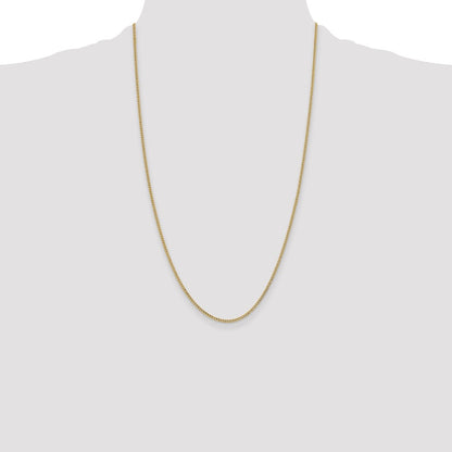 14K Yellow Gold 1.85mm Semi-Solid Curb Chain Necklace