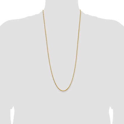14K Yellow Gold 30 inch 2mm Byzantine with Lobster Clasp Chain Necklace