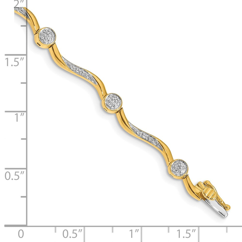 14k Yellow Gold Natural Diamond Bracelet