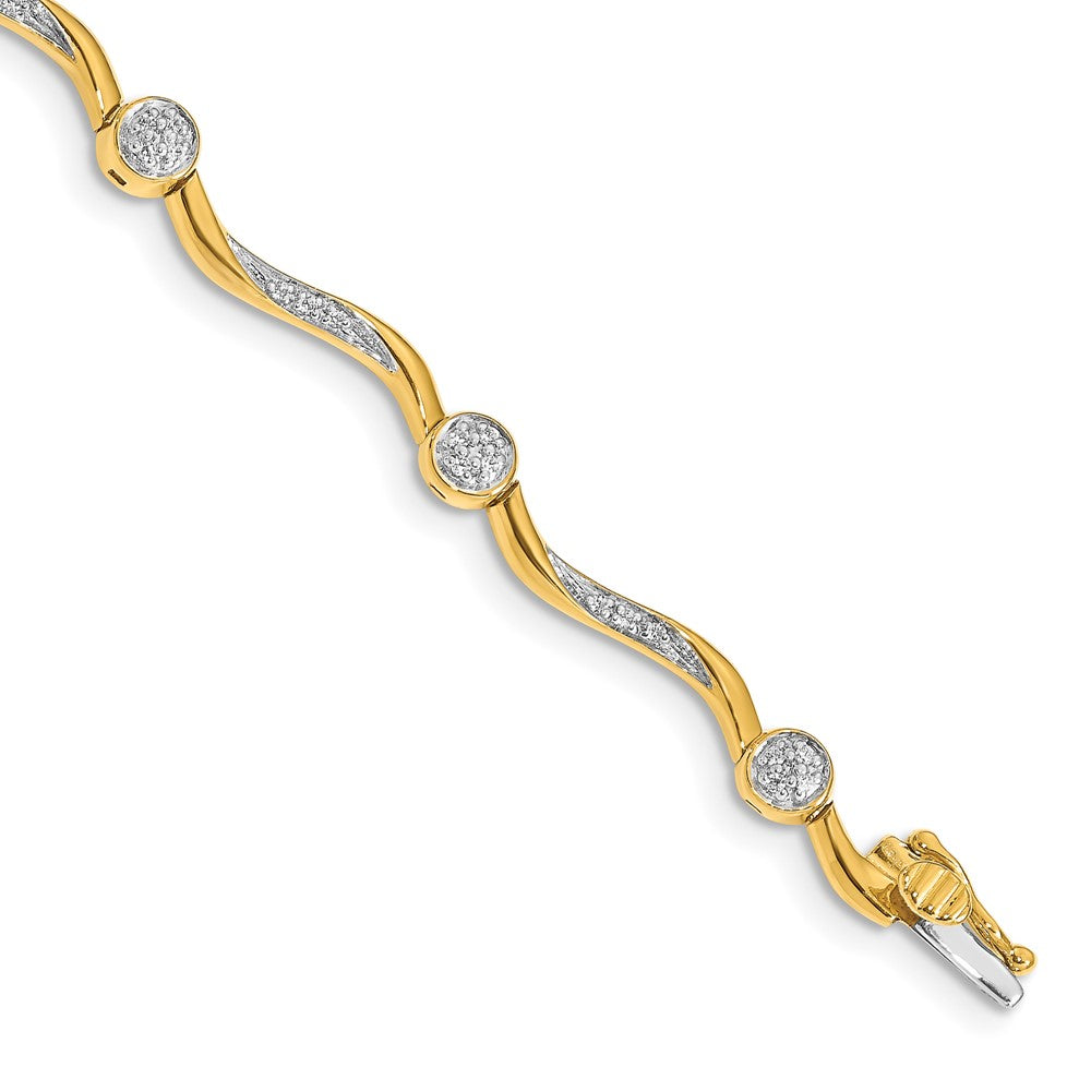 14k Yellow Gold Natural Diamond Bracelet