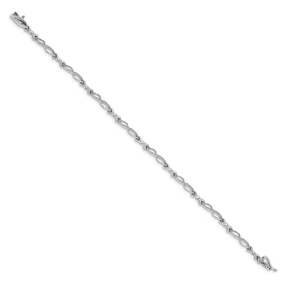 14k White Gold Natural Diamond Bracelet