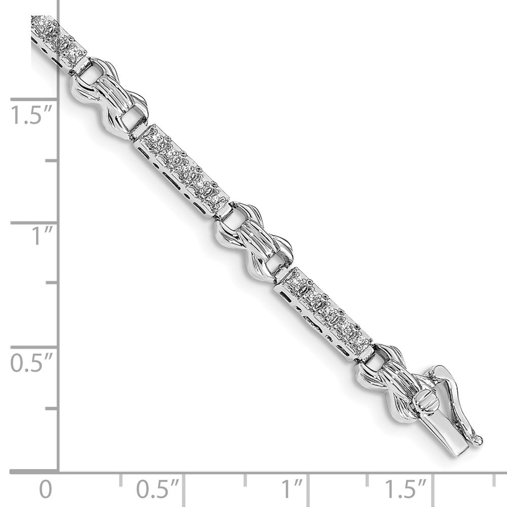 14k White Gold Natural Diamond Fancy Bracelet