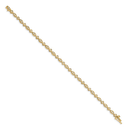 14k Yellow Gold Yellow Gold Natural Diamond Bracelet
