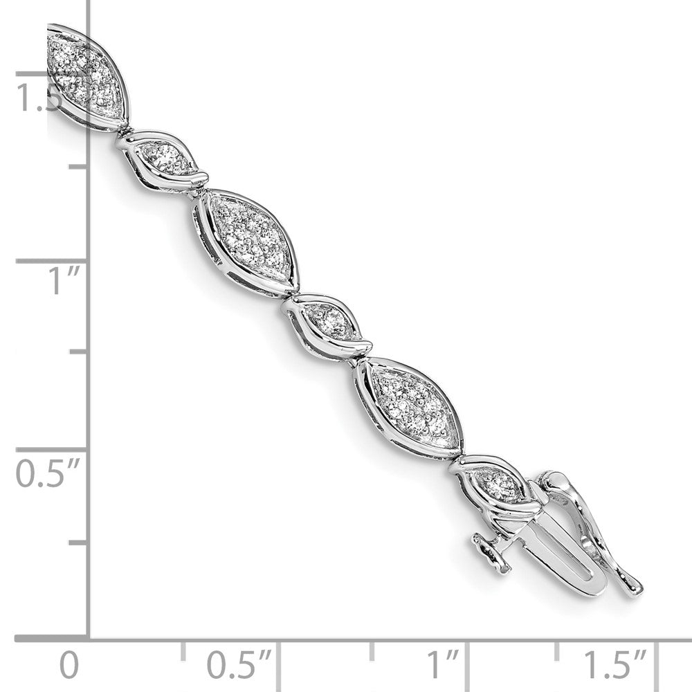 14k White Gold Natural Diamond Bracelet