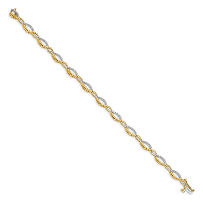 14k Yellow Gold Natural Diamond Bracelet