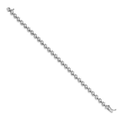 14k White Gold Natural Diamond Bracelet