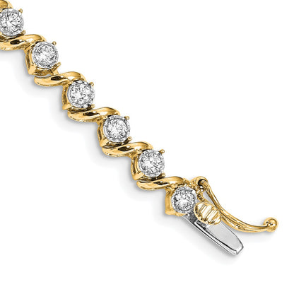 14k Yellow Gold Natural Diamond Bracelet