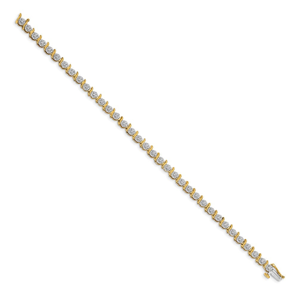 14k Yellow Gold Natural Diamond Bracelet