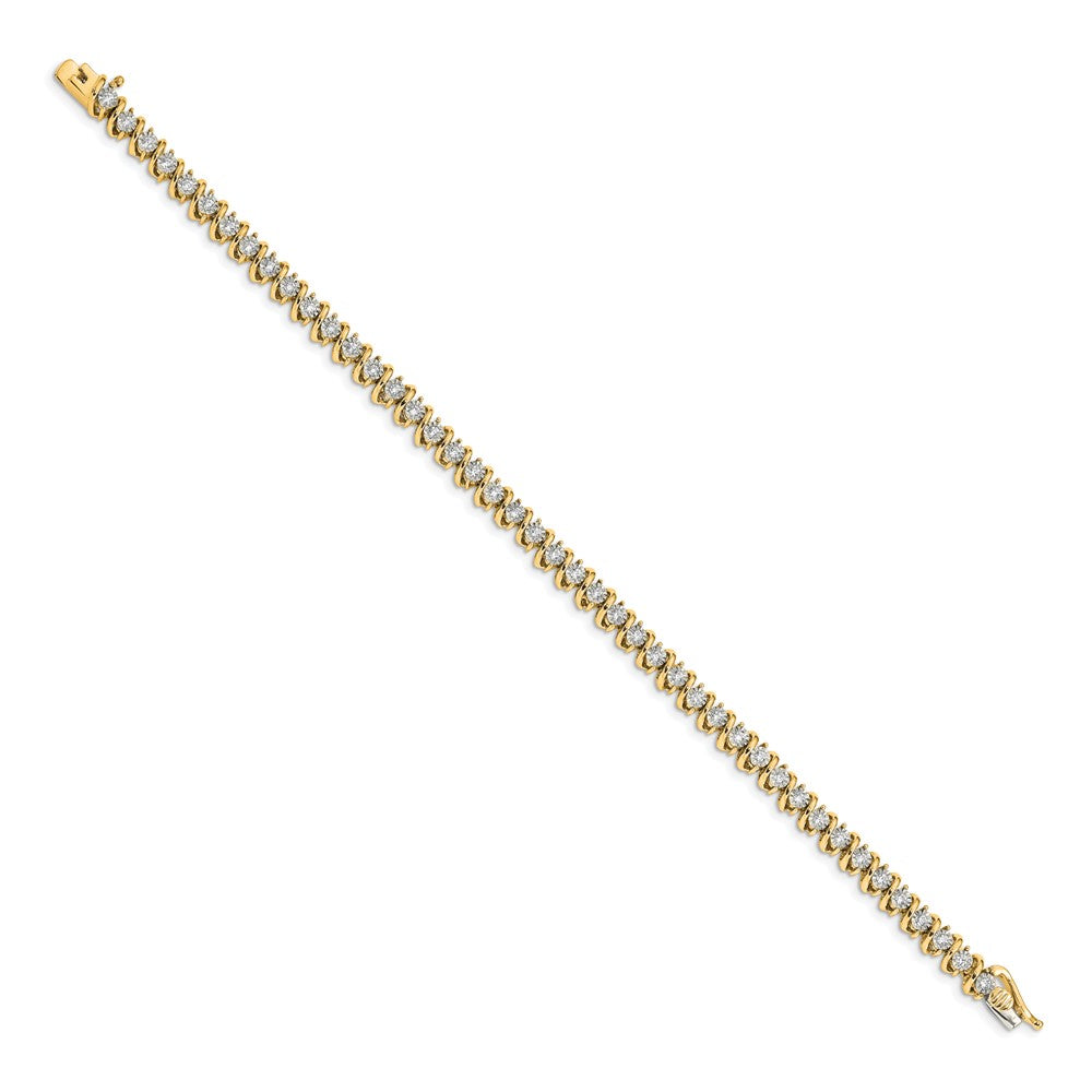 14k Yellow Gold Natural Diamond Bracelet