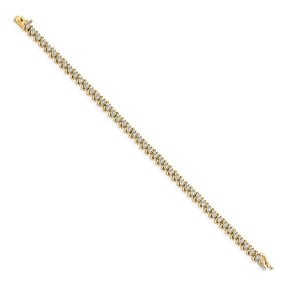 14k Yellow Gold Natural Diamond Bracelet