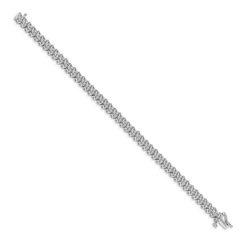14k White Gold Natural Diamond Fancy Bracelet