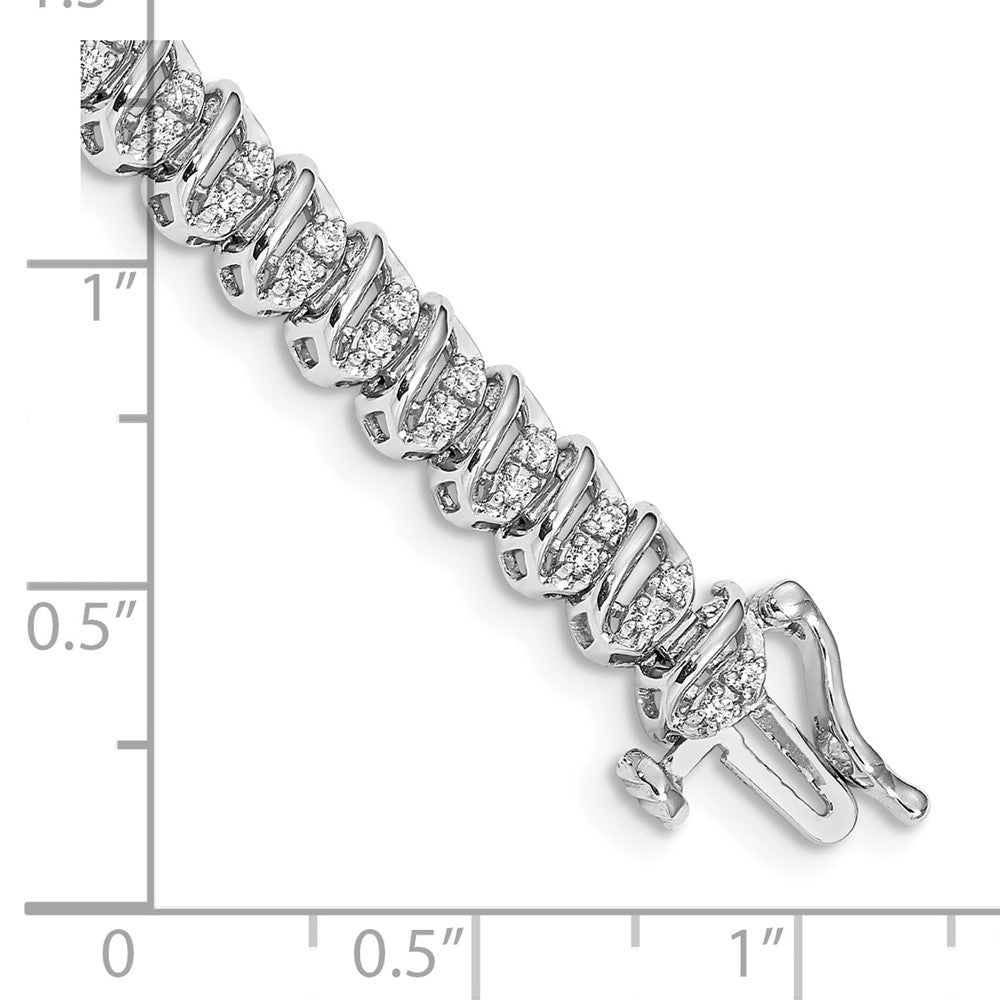 14k White Gold Natural Diamond Fancy Bracelet