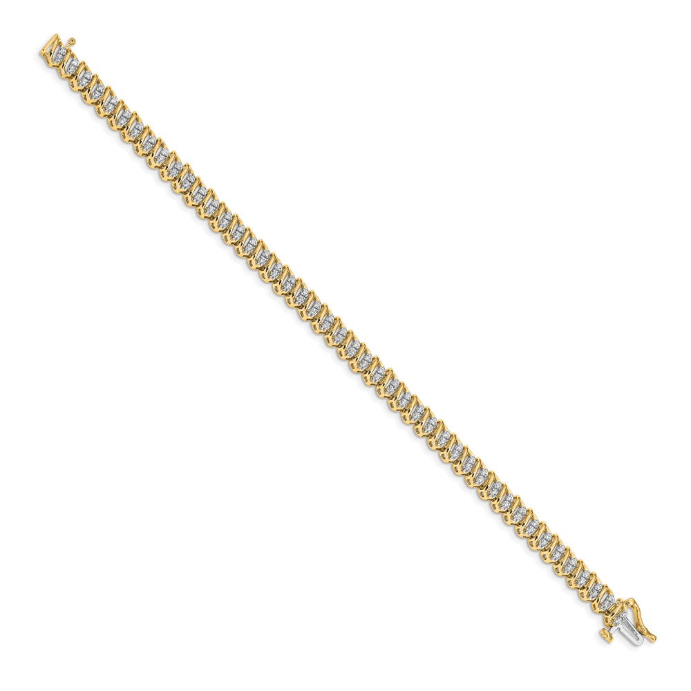 14k Yellow Gold Natural Diamond Bracelet