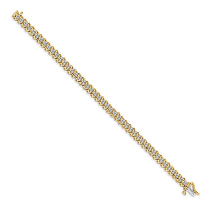 14k Yellow Gold Natural Diamond Bracelet