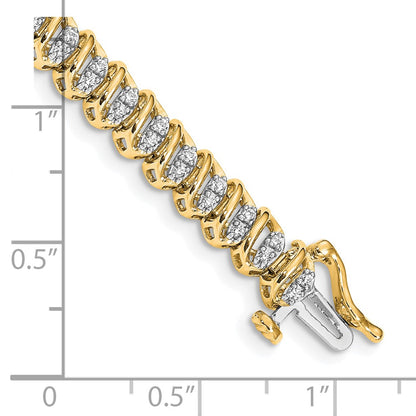 14k Yellow Gold Natural Diamond Bracelet