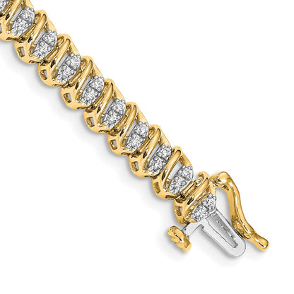 14k Yellow Gold Natural Diamond Bracelet