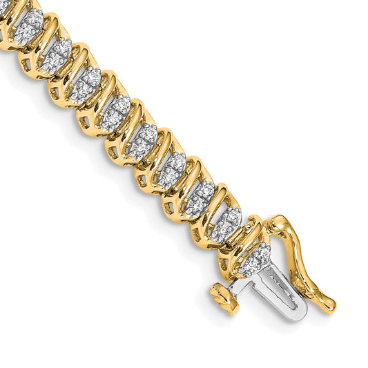 14k Yellow Gold Natural Diamond Bracelet