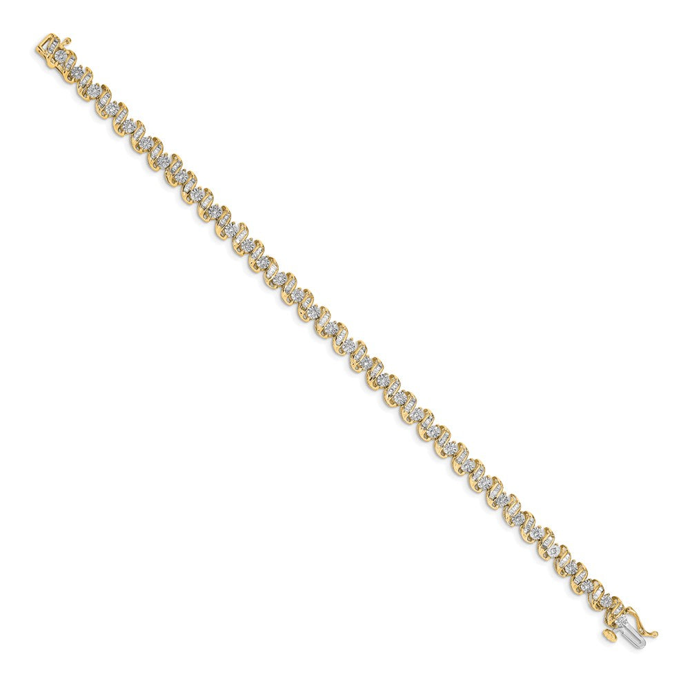 14k Yellow Gold Natural Diamond Bracelet