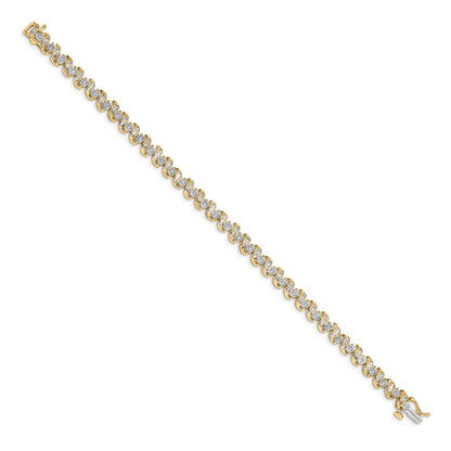 14k Yellow Gold Natural Diamond Bracelet