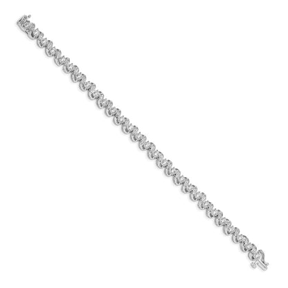 14k White Gold Natural Diamond Bracelet