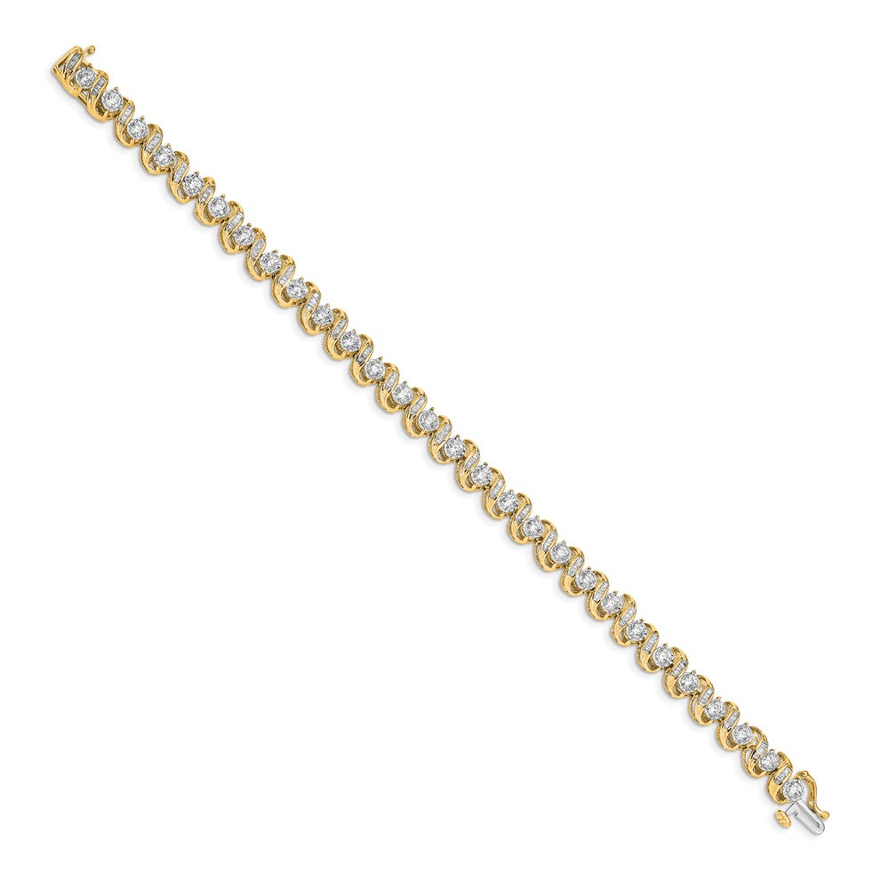 14k Yellow Gold Natural Diamond Bracelet