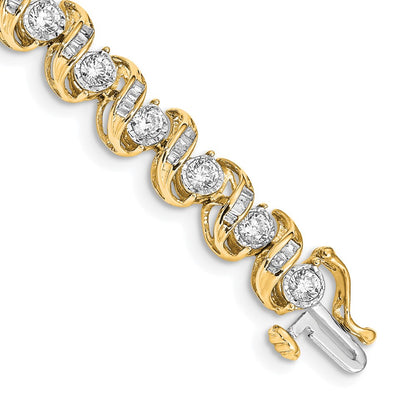 14k Yellow Gold Natural Diamond Bracelet
