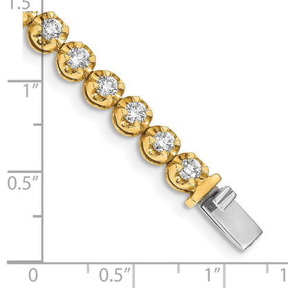 14k Yellow Gold Yellow Gold Natural Diamond Bracelet