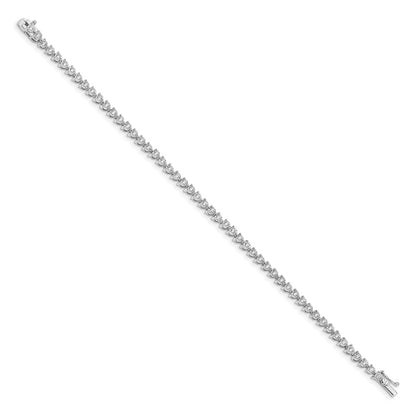 14k White Gold Natural Diamond Bracelet
