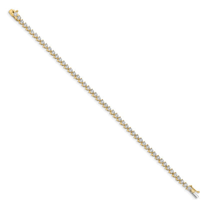 14k Yellow Gold Natural Diamond Bracelet