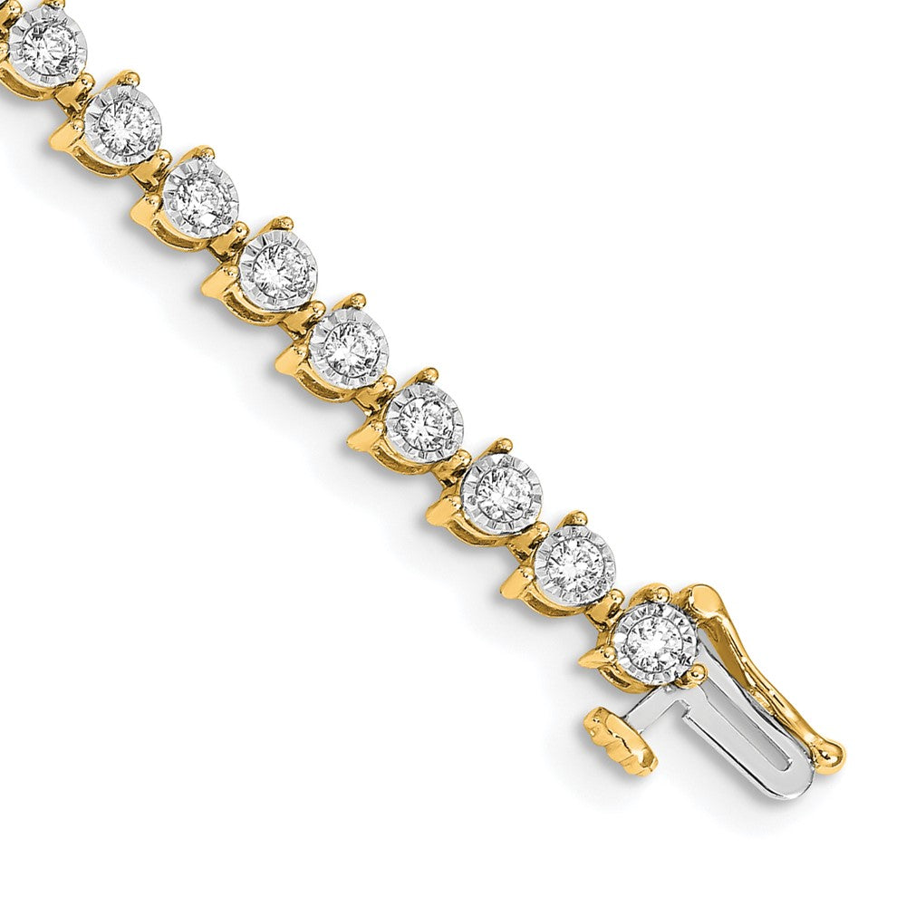 14k Yellow Gold Natural Diamond Bracelet
