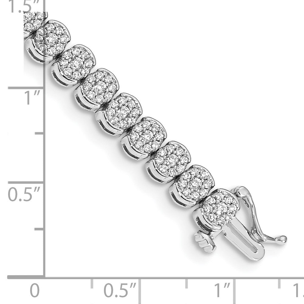 14k White Gold Natural Diamond Bracelet