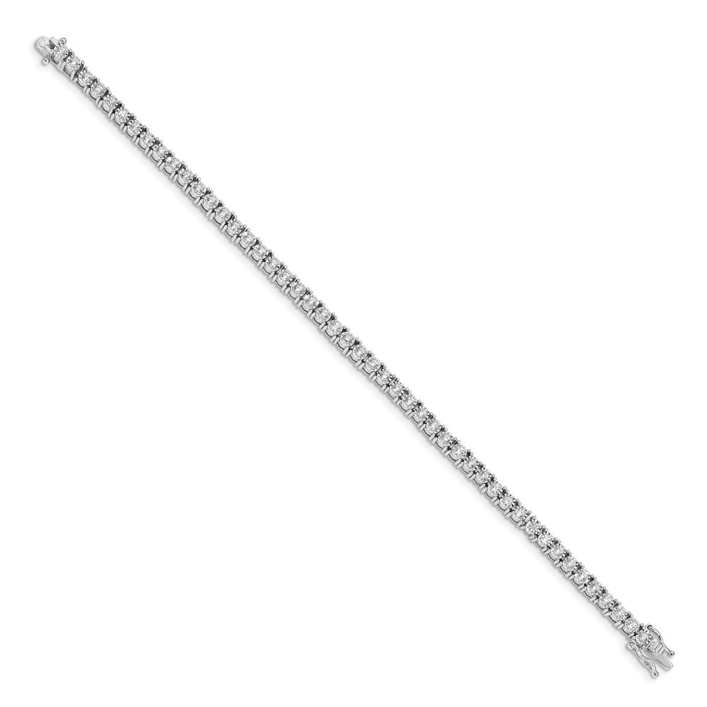14k White Gold Illusion Setting Natural Diamond Bracelet