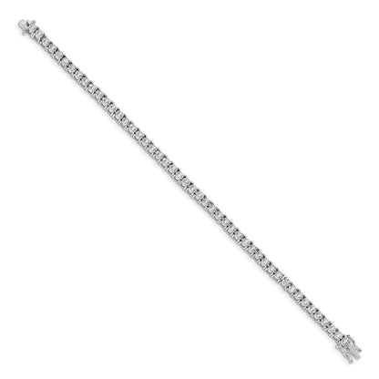 14k White Gold Illusion Setting Natural Diamond Bracelet